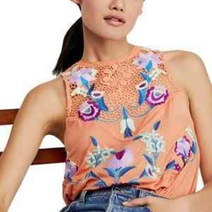 NEW Free People Floral Crochet Top